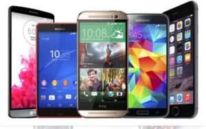 Image showing at least five various smart phones
