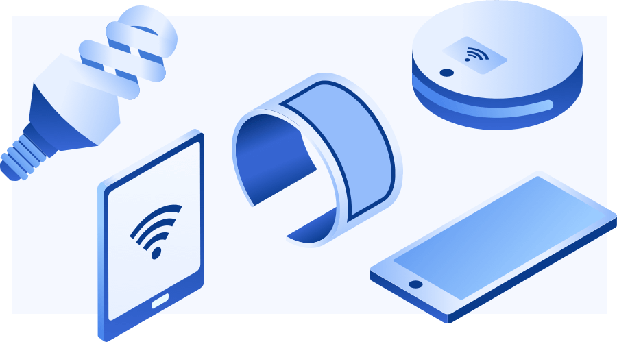 Illustration of various smart home devices